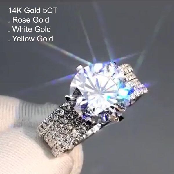 cluster rings 14k white gold 5 moissanite diamond ring women luxury round 4 rows wedding party engagement anniversary ct d color, Golden;silver
cluster rings 14k white gold 5 moissanite diamond ring women luxury round 4 rows wedding party engagement anniversary ct d color, Golden;silver