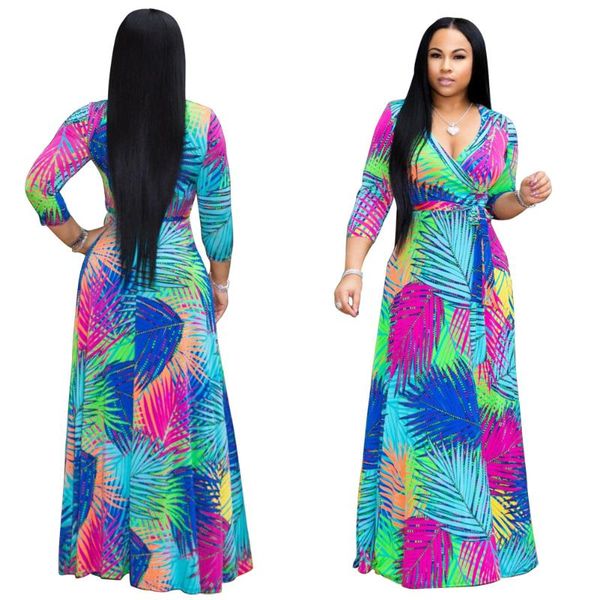 summer women fashion casual graphic print v neck three quarter sleeve tie waist maxi dress ladies dresses, Black;gray
summer women fashion casual graphic print v neck three quarter sleeve tie waist maxi dress ladies dresses, Black;gray