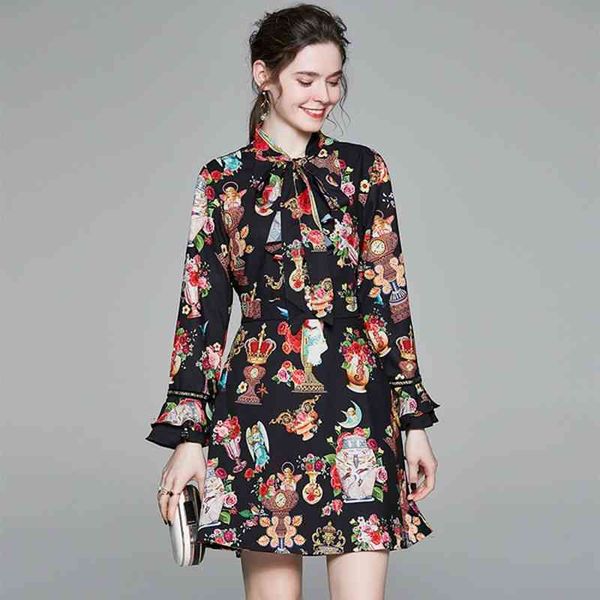 casual dresses women ruffle bow tie mini ladies flare sleeve flower vase print runway angel vintage long party yey2, Black;gray
casual dresses women ruffle bow tie mini ladies flare sleeve flower vase print runway angel vintage long party yey2, Black;gray