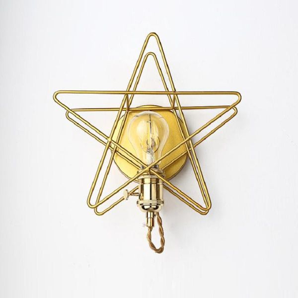 golden five star bedside lamp modern fashion bedroom wall lamp iron aisle corridor decoration
golden five star bedside lamp modern fashion bedroom wall lamp iron aisle corridor decoration