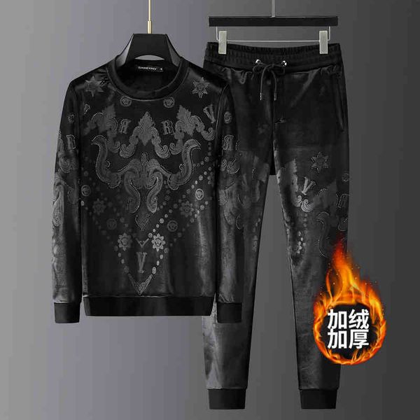 men's tracksuits golden velvet sweater set personalized diamond trend leisure sports with a of printed plush warmth uhko, Gray
men's tracksuits golden velvet sweater set personalized diamond trend leisure sports with a of printed plush warmth uhko, Gray