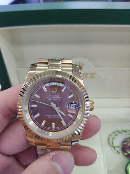 with original box luxury watch sapphire glass 41mm day-date diamond bezel automatic mechanical stainless steel mens watches, Slivery;brown
with original box luxury watch sapphire glass 41mm day-date diamond bezel automatic mechanical stainless steel mens watches, Slivery;brown