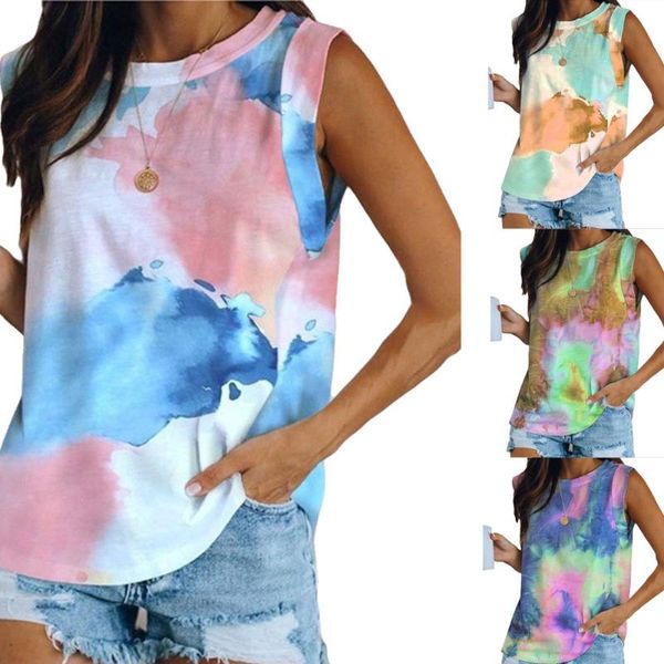 women's tanks & camis tie-dyed printed sleeveless vest crew neck casual loose tank (s//l/xl/xxl, White
women's tanks & camis tie-dyed printed sleeveless vest crew neck casual loose tank (s//l/xl/xxl, White