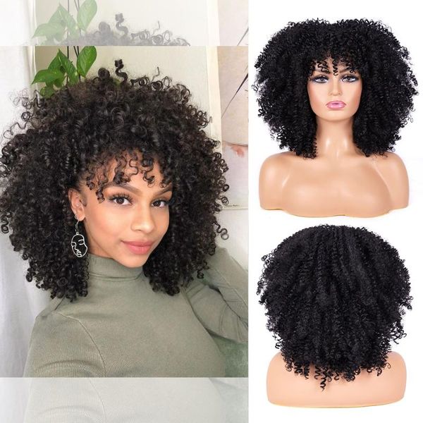 synthetic wigs leeons 14"short hair afro kinky curly with bangs for black women wig ombre glueless cosplay high temperature
synthetic wigs leeons 14"short hair afro kinky curly with bangs for black women wig ombre glueless cosplay high temperature