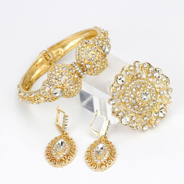 wedding jewelry sets sunspicems arab gold color bangle earring brooch dubai ethnic bridal gifts morocco women crystal, Slivery;golden
wedding jewelry sets sunspicems arab gold color bangle earring brooch dubai ethnic bridal gifts morocco women crystal, Slivery;golden