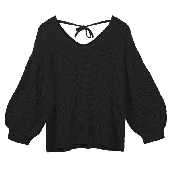2021 new autumn korean style cotton pull pullovers female solid-color v-neck sweater loose back lantern sleeve sweater for women, White;black
2021 new autumn korean style cotton pull pullovers female solid-color v-neck sweater loose back lantern sleeve sweater for women, White;black