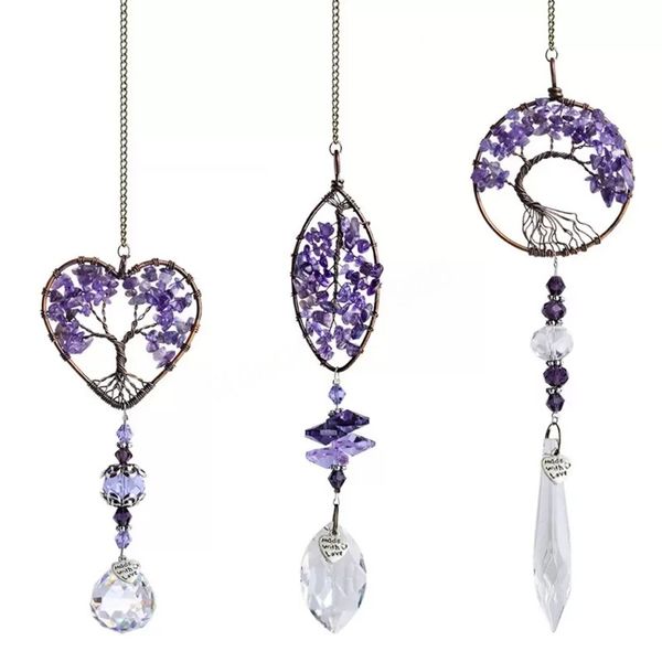 love round drop natural stone amethyst tree of life heart wall hanging pendant door garden home decor, Silver
love round drop natural stone amethyst tree of life heart wall hanging pendant door garden home decor, Silver