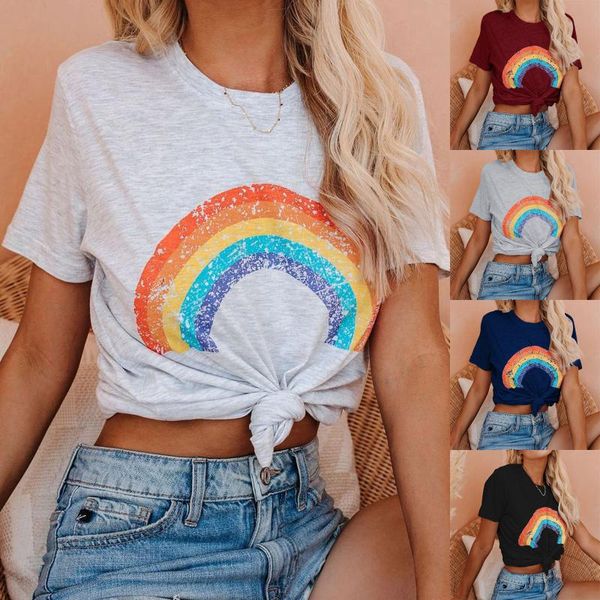 running jerseys t-shirts women 2021 vogue vintage cotton fashion o-neck casual rainbow print short sleeve loose t-shirt blouse, Black;blue
running jerseys t-shirts women 2021 vogue vintage cotton fashion o-neck casual rainbow print short sleeve loose t-shirt blouse, Black;blue