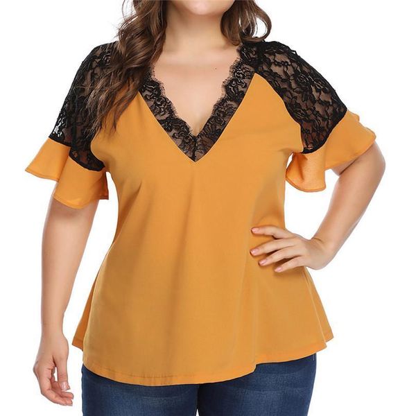 short sleeve blouse lace patchwork chiffon women casual v neck summer new style ladies blouses plus size blusa mujer lantern sleeve, White
short sleeve blouse lace patchwork chiffon women casual v neck summer new style ladies blouses plus size blusa mujer lantern sleeve, White