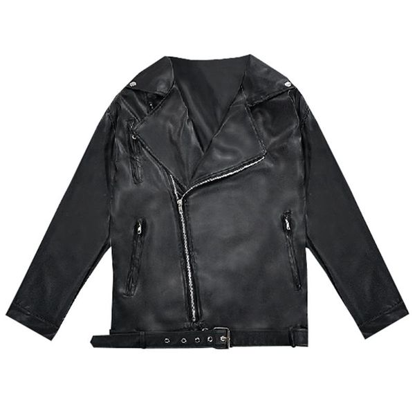 women's leather & faux perhaps u women pu bomber jacket handsome black gray long sleeves pocket solid zipper c0079
women's leather & faux perhaps u women pu bomber jacket handsome black gray long sleeves pocket solid zipper c0079