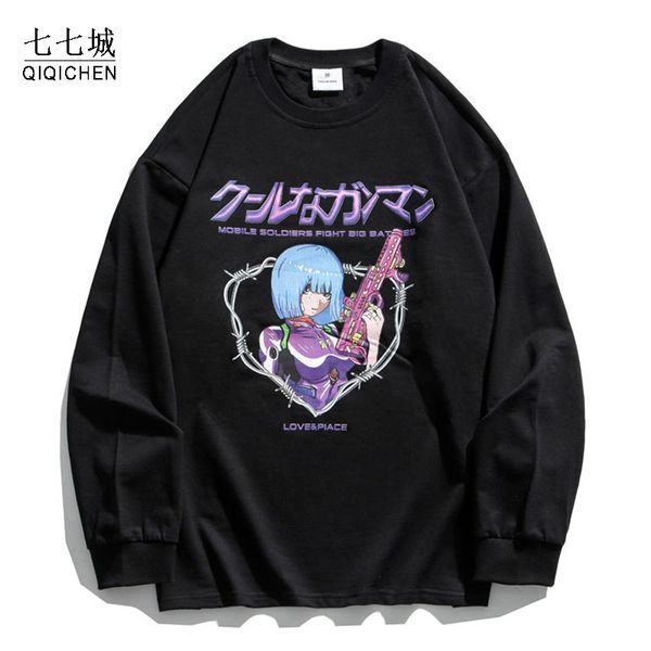 mens sweatshirt japanese cool girl comics kanji print thin pullover o-neck fashion harajuku streetwear oversized hoodie, Black
mens sweatshirt japanese cool girl comics kanji print thin pullover o-neck fashion harajuku streetwear oversized hoodie, Black
