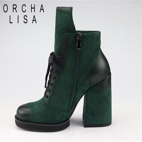 boots orcha lisa women ankle suede block high heels cross-tied lace up platform women's party shoes booties black green
boots orcha lisa women ankle suede block high heels cross-tied lace up platform women's party shoes booties black green