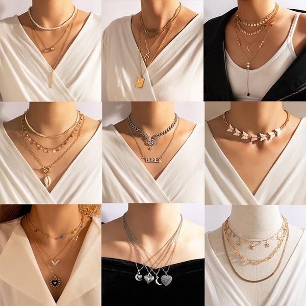 chains vivilady retro punk butterfly heart star snake pin lock pendant multilayer necklace female sweater chain jewelry drop, Silver
chains vivilady retro punk butterfly heart star snake pin lock pendant multilayer necklace female sweater chain jewelry drop, Silver