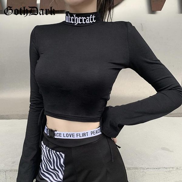 women's t-shirt goth dark bandage side gothic patchwork t-shirts flare sleeve black bodycon crop women autumn letter embroidery fashio, White
women's t-shirt goth dark bandage side gothic patchwork t-shirts flare sleeve black bodycon crop women autumn letter embroidery fashio, White