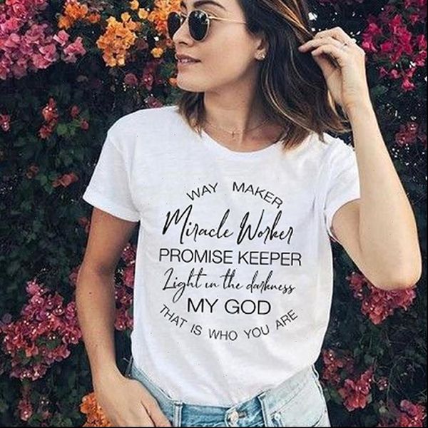 way maker promise keeper light in the darkness my god christian print womens harajuku t shirt womens short sleeve, White
way maker promise keeper light in the darkness my god christian print womens harajuku t shirt womens short sleeve, White