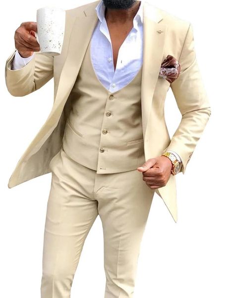 men's suits & blazers 2021 champagne mens 3 pieces suit formal beige notch lapel slim fit men tuxedo groomsmen for wedding blazer+vest+, White;black
men's suits & blazers 2021 champagne mens 3 pieces suit formal beige notch lapel slim fit men tuxedo groomsmen for wedding blazer+vest+, White;black