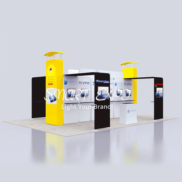 20x30 foot advertising display exhibits booth stand with frame kits custom full color printed graphics carry bag
20x30 foot advertising display exhibits booth stand with frame kits custom full color printed graphics carry bag