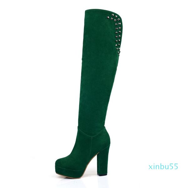 boots fashion knee high women soft velvet green brown long boot shoes block heels platform winter lady large size 48, Black
boots fashion knee high women soft velvet green brown long boot shoes block heels platform winter lady large size 48, Black