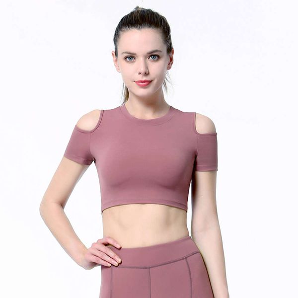 promotion fitness new off the women's shoulder yoga sports running short sleeve t-shirt label, Gray
promotion fitness new off the women's shoulder yoga sports running short sleeve t-shirt label, Gray