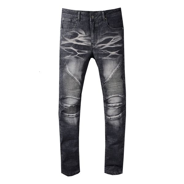 2021 men's male trousers autumn and winter me's black unique wash knee folds slim-fit jeans motorcycle denim pants bgje, Blue
2021 men's male trousers autumn and winter me's black unique wash knee folds slim-fit jeans motorcycle denim pants bgje, Blue