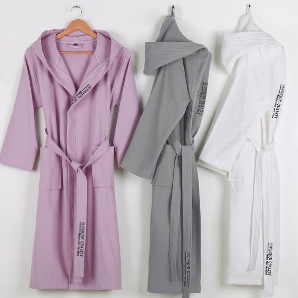 men's sleepwear waffle bathrobe men women 100% cotton hooded robes nightgown ladies dressing gown male lounge, Black;brown
men's sleepwear waffle bathrobe men women 100% cotton hooded robes nightgown ladies dressing gown male lounge, Black;brown
