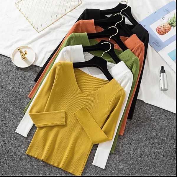 pink sweater women pullovers elastic basic sweaters female casual knit sweater femme 2021 fall winter black white sweater, White;black
pink sweater women pullovers elastic basic sweaters female casual knit sweater femme 2021 fall winter black white sweater, White;black