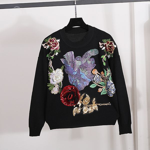 fashion black gray knitted outfits women tracksuit sequins flowers sweater pencil pants two piece set female loose knitting suit nuq0, Blue
fashion black gray knitted outfits women tracksuit sequins flowers sweater pencil pants two piece set female loose knitting suit nuq0, Blue