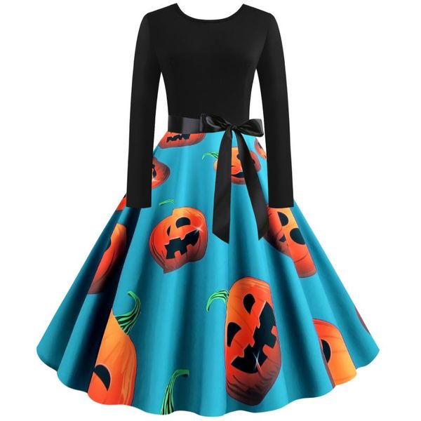 casual dresses for women 2021 women's halloween printed waist long sleeve stitching a-line o-neck dress vestidos mujer verano, Black;gray
casual dresses for women 2021 women's halloween printed waist long sleeve stitching a-line o-neck dress vestidos mujer verano, Black;gray