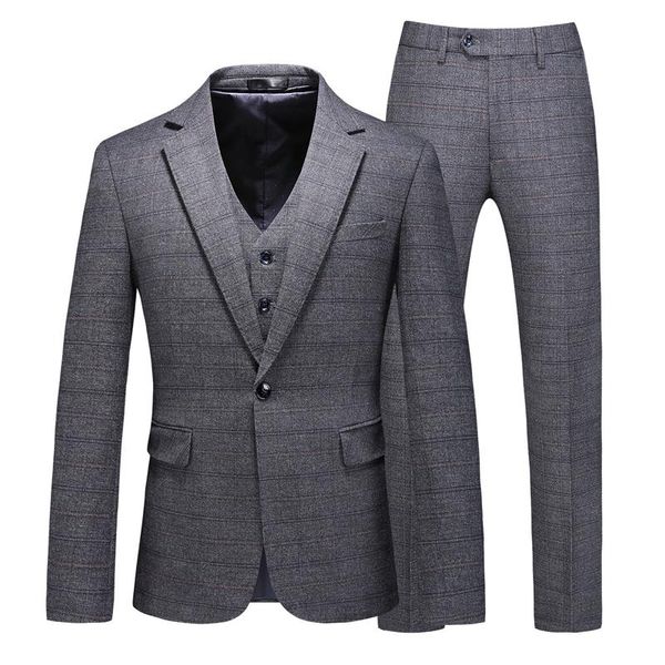 men's suits & blazers men classic 3 pcs gray business wedding party dress casual slim suit size s-5xl, White;black
men's suits & blazers men classic 3 pcs gray business wedding party dress casual slim suit size s-5xl, White;black