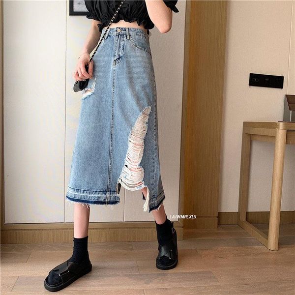 skirts 2021 streetwear spring summer hole hight waist denim skirt patchwork pockets asymmetrical high street, Black
skirts 2021 streetwear spring summer hole hight waist denim skirt patchwork pockets asymmetrical high street, Black