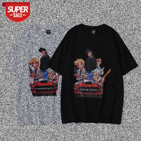 spring and summer european american style hip-hop original animation cartoon print loose version round neck short sleeve men's t-shirt, White;black
spring and summer european american style hip-hop original animation cartoon print loose version round neck short sleeve men's t-shirt, White;black