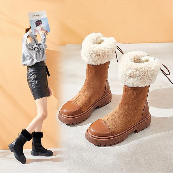 boots flat-heel snow women 2021 short-tube winter plus velvet warm mid-tube low-heeled cotton shoes, Black
boots flat-heel snow women 2021 short-tube winter plus velvet warm mid-tube low-heeled cotton shoes, Black