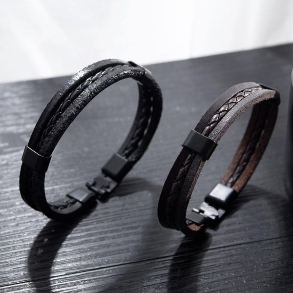 bangle custom signature gift men's leather cord bracelet hipster woven vintage hand rope jewelry cuff, Black
bangle custom signature gift men's leather cord bracelet hipster woven vintage hand rope jewelry cuff, Black