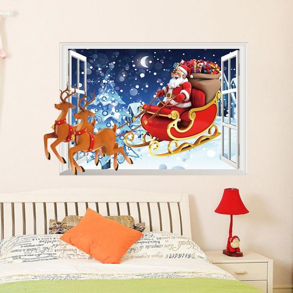 wall stickers santa claus reindeer 3d window for shop home decoration christmas festival mural art posters kids room decals
wall stickers santa claus reindeer 3d window for shop home decoration christmas festival mural art posters kids room decals