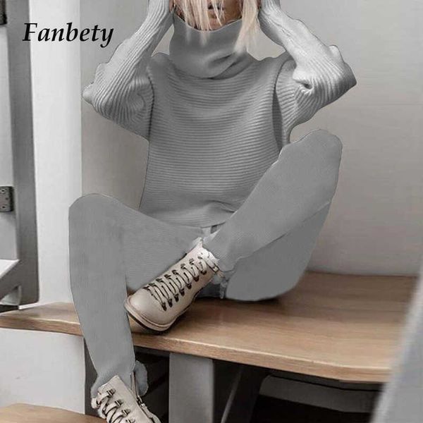 autumn winter knit rib two-piece sets elegant women stand neck long sleeves and pant ladies casual solid leisure suits 210930, White
autumn winter knit rib two-piece sets elegant women stand neck long sleeves and pant ladies casual solid leisure suits 210930, White