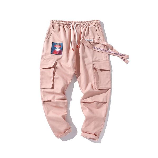 men's pants men hip hop cargo japanese style muti-pockets pink trousers sweatpants streetwear joggers casual straight, Black
men's pants men hip hop cargo japanese style muti-pockets pink trousers sweatpants streetwear joggers casual straight, Black