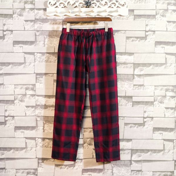 autumn 2021 new loose fit long check harem fashion men's large casual sports pants, Black
