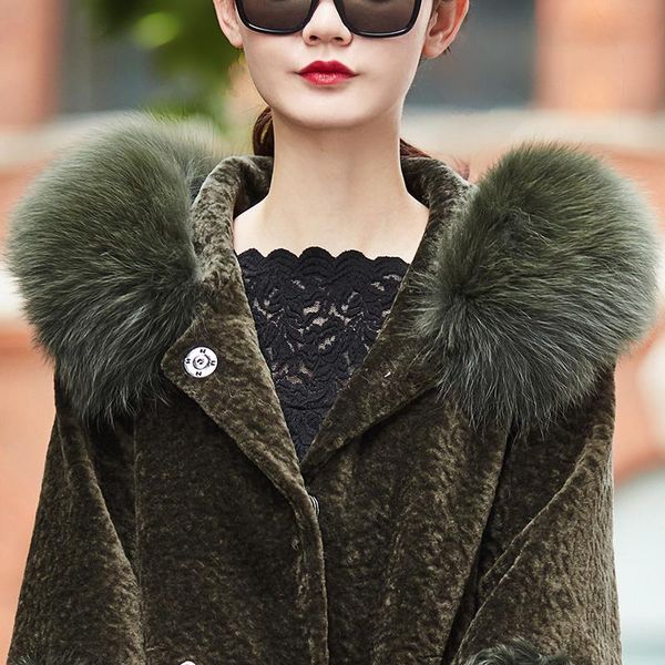 women's fur & faux real coat winter jacket women 2021 natural sheep shearing coats warm jackets collar wyq935, Black
women's fur & faux real coat winter jacket women 2021 natural sheep shearing coats warm jackets collar wyq935, Black