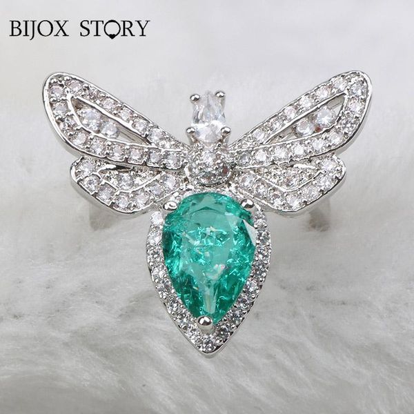 cluster rings bijox story 925 sterling silver female ring water drop emerald butterfly shape fashion fine jewelry for wedding party gift, Golden;silver
cluster rings bijox story 925 sterling silver female ring water drop emerald butterfly shape fashion fine jewelry for wedding party gift, Golden;silver