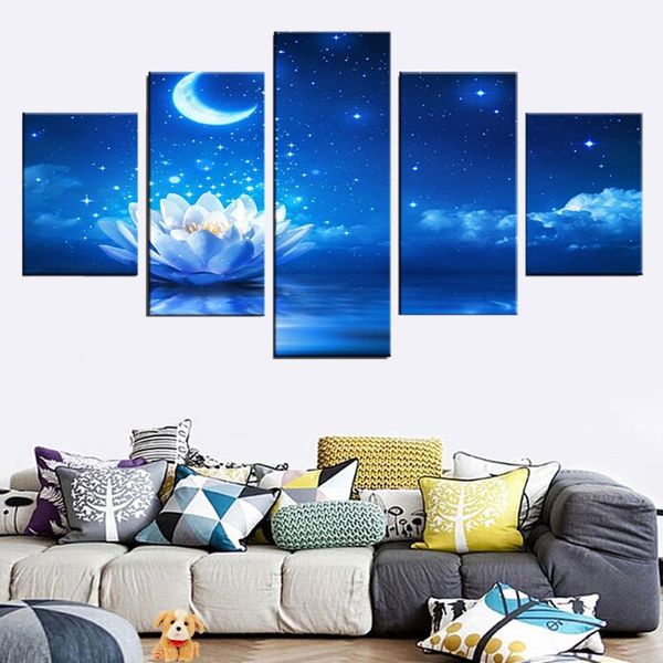 canvas painting 5 panel beautiful flower moon fashion modern home decoration living room modular p frame wall art
canvas painting 5 panel beautiful flower moon fashion modern home decoration living room modular p frame wall art