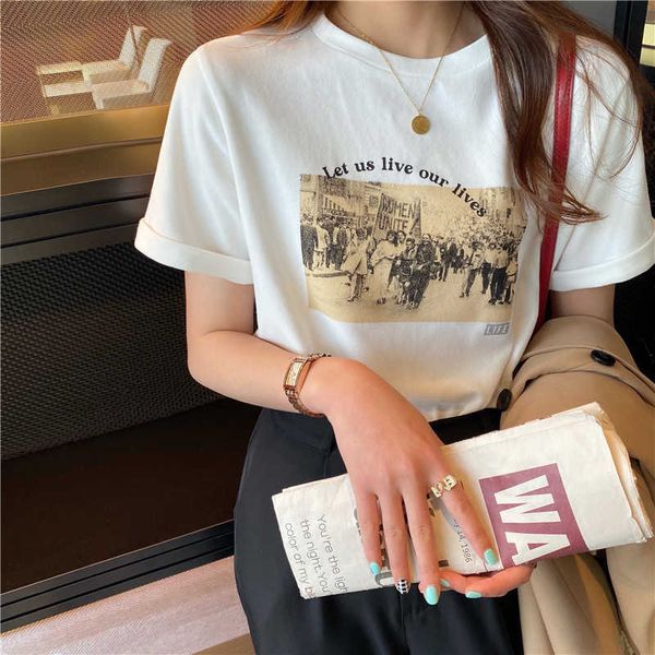women's t-shirt letters printed summer t-shirts korean black white casual cotton shirts vintage loose oversized boyfriend str
women's t-shirt letters printed summer t-shirts korean black white casual cotton shirts vintage loose oversized boyfriend str