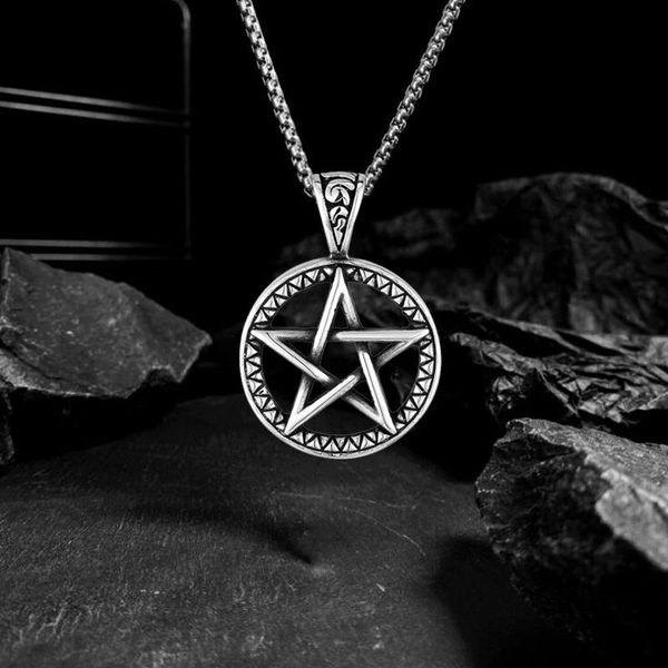 pendant necklaces classic pentagram hollow necklace moon fashion retro personality wild men gift jewelry with stainless steel chain gifts, Silver
pendant necklaces classic pentagram hollow necklace moon fashion retro personality wild men gift jewelry with stainless steel chain gifts, Silver