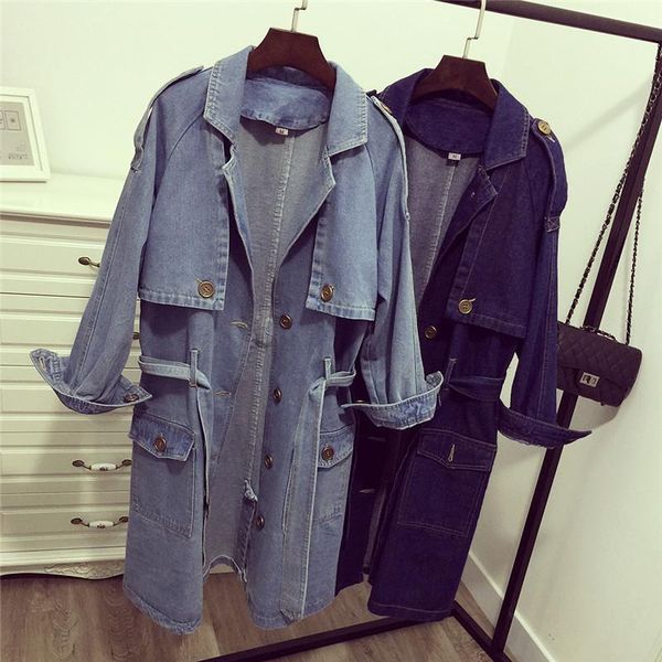 women's jackets women denim windbreaker spring autumn fashion coats loose long jeans with belt female casual bf cowboy outwear, Black;brown
women's jackets women denim windbreaker spring autumn fashion coats loose long jeans with belt female casual bf cowboy outwear, Black;brown