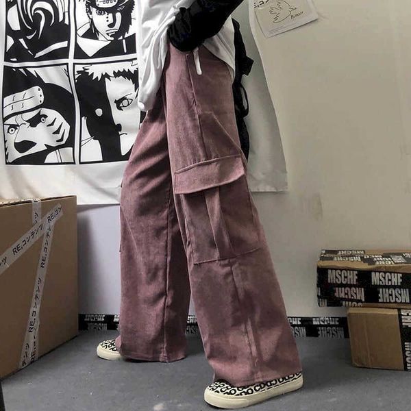 corduroy pants women's autumn style korean retro pocket overalls loose wide-leg casual trend cargo streetwear trousers 210526, Black;white
corduroy pants women's autumn style korean retro pocket overalls loose wide-leg casual trend cargo streetwear trousers 210526, Black;white
