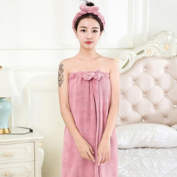 towel pink coral velvet bath skirt hair band set absorbent and quick-drying ladies bathrobes can wear towels
towel pink coral velvet bath skirt hair band set absorbent and quick-drying ladies bathrobes can wear towels