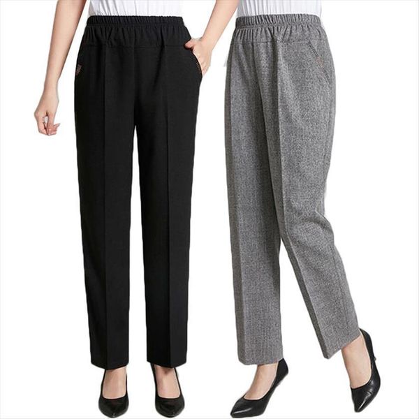 middle aged elderly trousers spring women capri summer thin cotton and linen pants plus size mothers elastic waist stretch pant, Black;white
middle aged elderly trousers spring women capri summer thin cotton and linen pants plus size mothers elastic waist stretch pant, Black;white