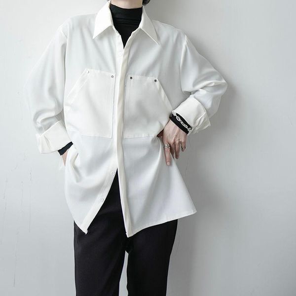 men's casual shirts 2021 korean style long sleeve loose solid color trend white/black camisa masculina size -2xl
men's casual shirts 2021 korean style long sleeve loose solid color trend white/black camisa masculina size -2xl