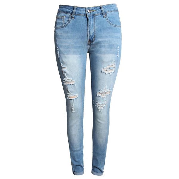 men's stretchy jeans ripped solid decor outwear button regular washable personality fashion light blue male trousers
men's stretchy jeans ripped solid decor outwear button regular washable personality fashion light blue male trousers