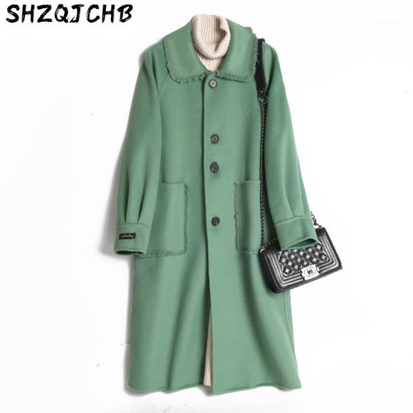women 100% wool coat for young double-sided cashmere overcoat girl doll collar tassel sweet style coats ko women's & blends, Black
women 100% wool coat for young double-sided cashmere overcoat girl doll collar tassel sweet style coats ko women's & blends, Black
