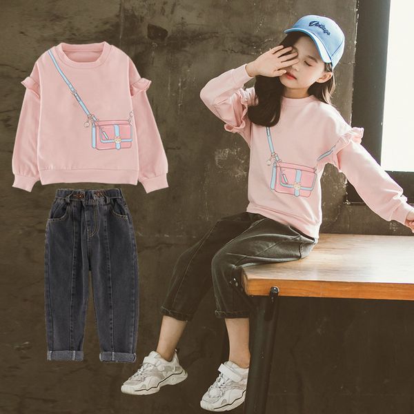 2021 new girl outfit sweatpants 2-pair jeans suit for girls plied children's casual spring clothes teenage girls'clothes iu1l, White
2021 new girl outfit sweatpants 2-pair jeans suit for girls plied children's casual spring clothes teenage girls'clothes iu1l, White